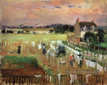 Berthe Morisot œuvres - Sortir la lessive pour sécher Berthe Morisot